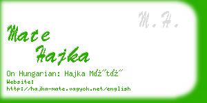 mate hajka business card